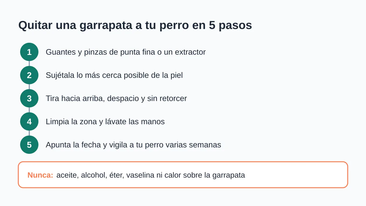 Cómo quitar una garrapata a un perro paso a paso